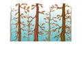 Cool Brown Wood Trees Cartoon