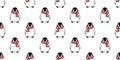 Penguin seamless pattern Christmas vector Santa Claus birthday scarf isolated repeat wallpaper tile background cartoon illustratio Royalty Free Stock Photo