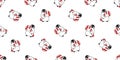 Penguin seamless pattern Christmas vector Santa Claus candy cane birthday scarf isolated repeat wallpaper tile background cartoon Royalty Free Stock Photo