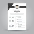 Curriculum vitae template a combination of black and white looks elegant