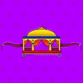 Illustration of desi indian art style palanquin.