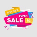 Super sale, best price 50 discount design vector tempate background