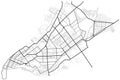 City map - town streets on the plan. Map of the scheme of road. Urban environment, architectural background