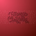 Festive Holiday Hand Lettered Merry Christmas Typography Design