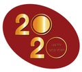 Flat calendar year 2020 icon. Happy New year. Happy New Year 2020.