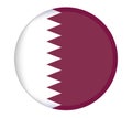 National Qatar flag, official colors and proportion correctly. National Qatar flag. Vector illustration. EPS10.