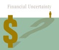 Financial uncertainty  looms large Royalty Free Stock Photo