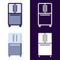Refrigerator Fridge Icon Set - Home Appliance