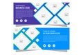 Set of vector web banners with blue gradients,