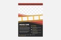 Cinema Movie Festival Poster Card Template with Realistic Clapper Board for Ad, Invitation, Presentation