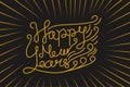 New Year Typographical Cretaive Background