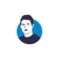 Pavel Durov face portrait vector illustration