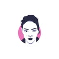 Rihanna face portrait vector illustration