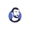 Andrew Luck face portrait vector illustration Royalty Free Stock Photo