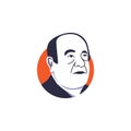 Amancio Ortega face portrait vector illustration Royalty Free Stock Photo