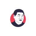 Xi Jinping face portrait vector illustration Royalty Free Stock Photo