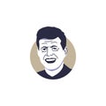 John F Kennedy, as known as 35th President of United States of America in vector illustration stylized