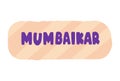 Illustration Of Mumbai Text Sticker Royalty Free Stock Photo