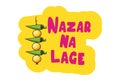 Illustration Of Mumbai Text Sticker