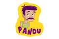 Illustration Of Mumbai Text Sticker