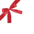 Red holiday bow on white background vector