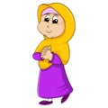 Girl muslim - cute and beautiful vector illustration