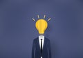 Businessman light bulb concept inspiration business