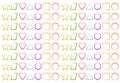 Shapes wallpaper art cute funny vector illustration concept of circles, squares, triangles, stars and rectangles, star, love. Royalty Free Stock Photo