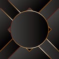 Abstract decorative geometric background with circle and square line Royalty Free Stock Photo