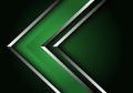 Abstract green silver line arrow direction design modern luxury futuristic background vector