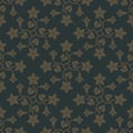 Gold floral seamless pattern. Vector background