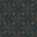 Gold floral seamless pattern. Vector background