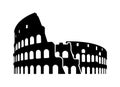 Colosseum - Italy, Rome / World famous buildings vector illustration.