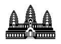 Angkor Wat - Cambodia / World famous buildings vector illustration.