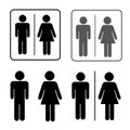 Toilets Icon Unisex. Vector man  woman icons. Royalty Free Stock Photo