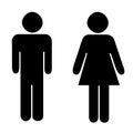 Toilets Icon Unisex. Vector man  woman icons. Royalty Free Stock Photo