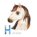 Cute Horse for H letter.