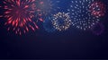 Bright Colorful Fireworks on night background Royalty Free Stock Photo