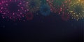 Bright Colorful Fireworks on night background Royalty Free Stock Photo