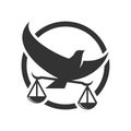 Justice law logo design. law firm logo design