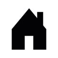 Simple home icon with flat and minimalist design.