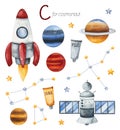 Cosmonaut for C letter.