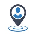 Business location icon. businessman placement.