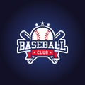 Baseball club logo design template Royalty Free Stock Photo