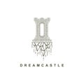 Dream castle logo design vector template.Creative castle land