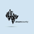 Dream city logo design vector template