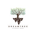 Dream tree  logo design template Royalty Free Stock Photo