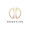 Spine logo design template.icon for science technology Royalty Free Stock Photo