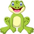 A cute cartoon frog sitting Royalty Free Stock Photo