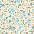Terrazzo mosaic tile, seamless pattern. Vector pastel abstract background. For design and decorate backdrop. Endless texture. Royalty Free Stock Photo